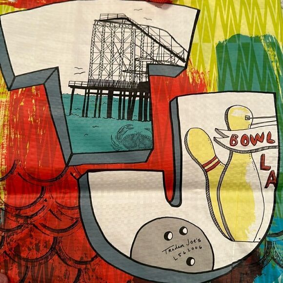 Trader Joe’s Plastic Reusable Shopping Tote Bag 6 Gallon New Jersey - Picture 11 of 14